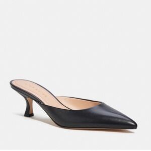 Coach Black Leather Mules